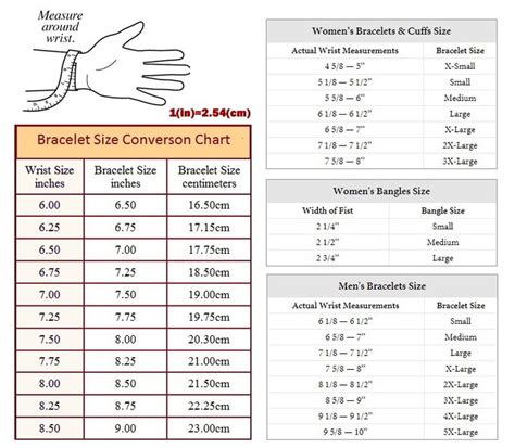 cartier bracelet size chart|how to determine bracelet size.